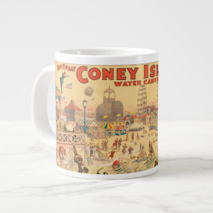 Circus Poster Of People In Costumes Performing Large Coffee Mug