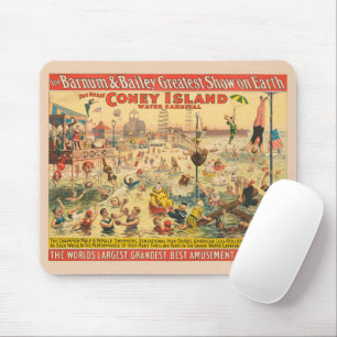 Circus Poster Of People In Costumes Performing Mouse Mat