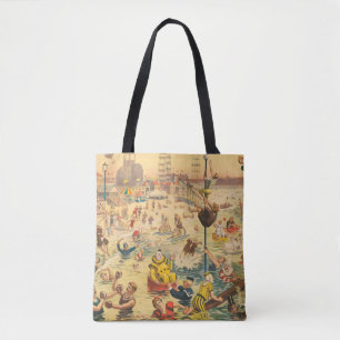 Circus Poster Of People In Costumes Performing Tote Bag