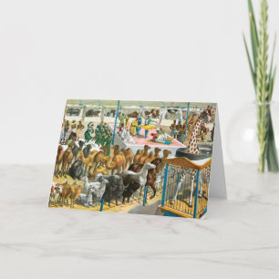 Circus Poster Of People Of Different Nationalities Card