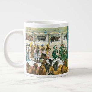 Circus Poster Of People Of Different Nationalities Large Coffee Mug