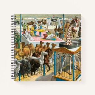Circus Poster Of People Of Different Nationalities Notebook