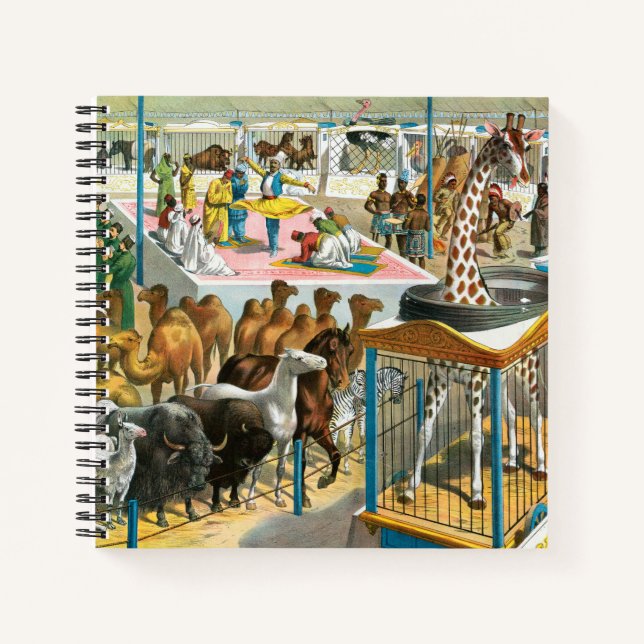 Circus Poster Of People Of Different Nationalities Notebook (Front)