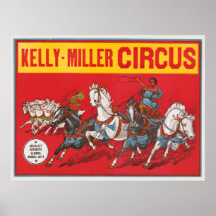 Circus Poster Of Two Men In Chariots Racing