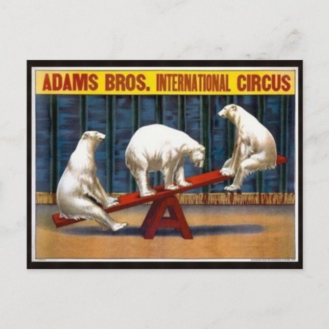 Circus Poster Postcard (Front)
