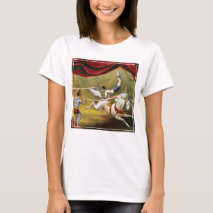 Circus Poster Showing Acrobat Performing On Horse. T-Shirt
