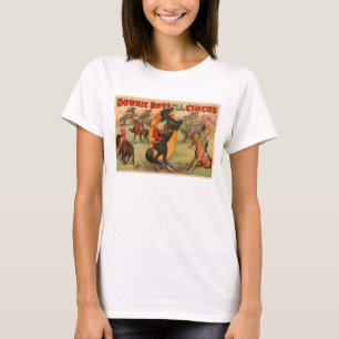 Circus Poster Showing Many Horses Doing Stunts. T-Shirt