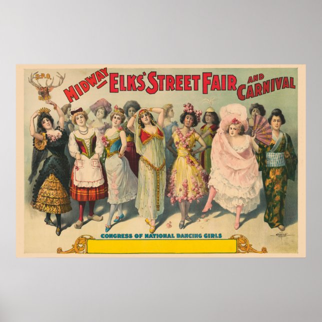 Circus Poster Showing Women In National Costume (Front)