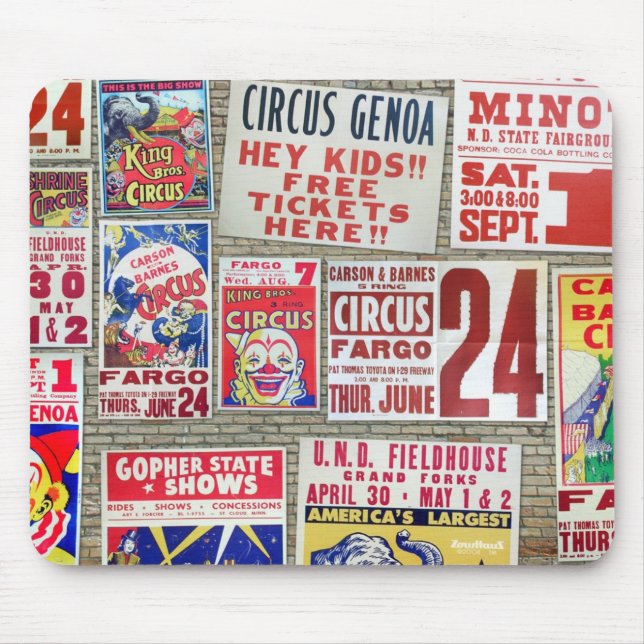 Circus Posters Mouse Mat (Front)