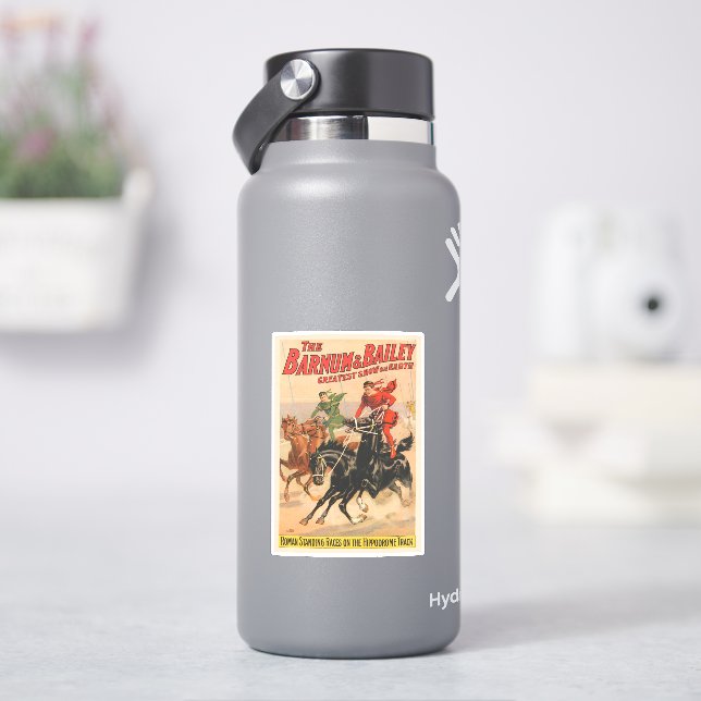 Circus Races With Men Straddling Two Horses. (HydroFlask)
