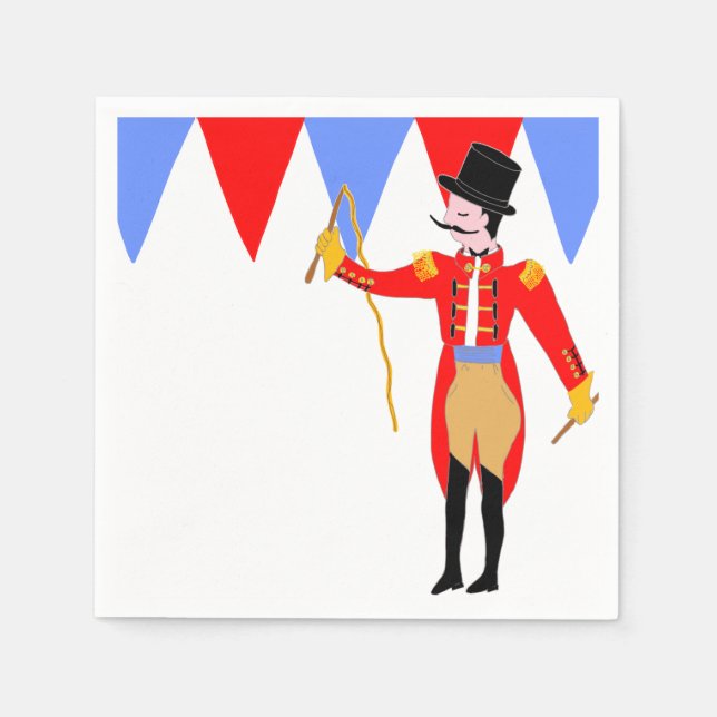 Circus Ring Master Circus Party Napkin (Front)