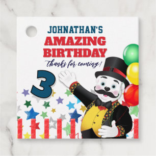 Circus Ringmaster Polar Bear Thank You Favour Tags