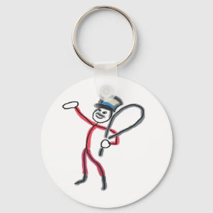 Circus Ringmaster Stickman Key Ring