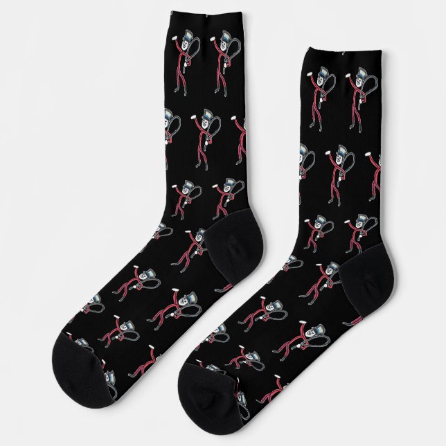 Circus Ringmaster Stickman Socks (Left)
