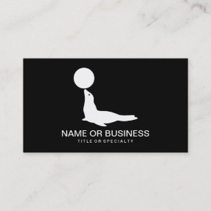 circus seal icon business card