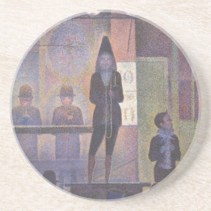 Circus Sideshow by Georges Seurat, Vintage Art Coaster