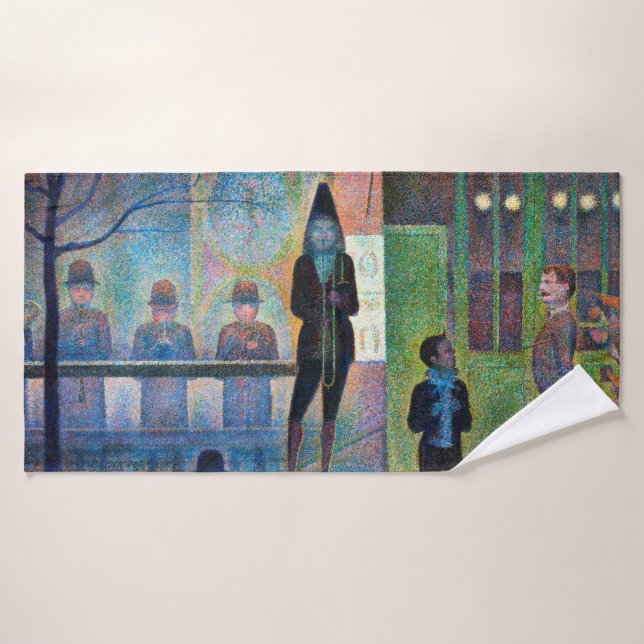 Circus Sideshow, Seurat Bath Towel (Bath Towel)