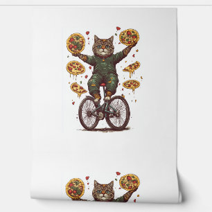 Circus Snack Cat – Funny Food Juggler Cat Wallpaper