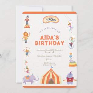 Circus Spectacular Birthday Invitation