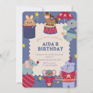 Circus Spectacular Birthday Invitation