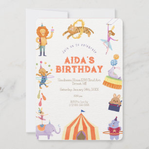 Circus Spectacular Birthday Invitation