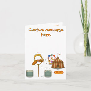 Circus squid. Add your own message. Card