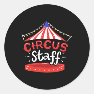 Circus Staff Children Kids Birthday Theme Themed  Classic Round Sticker