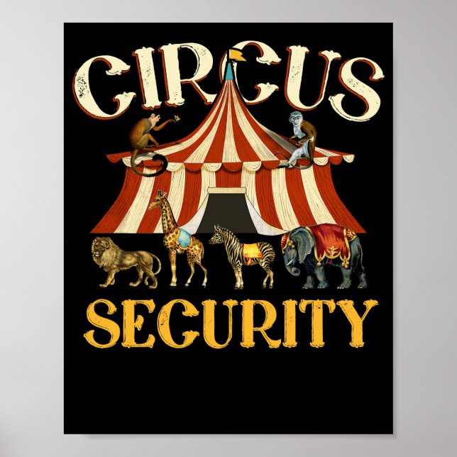 Circus Staff Party Security Vintage Poster (Front)