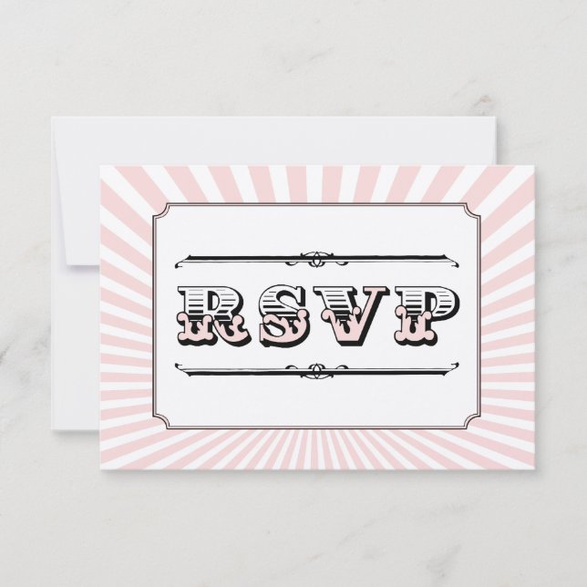 Circus Steampunk RSVP in PInk (Front)