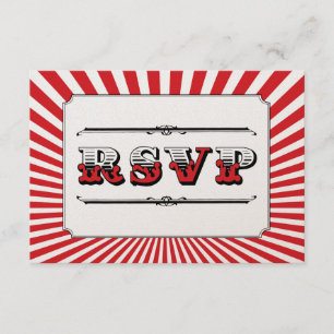 Circus Steampunk RSVP in Red Card