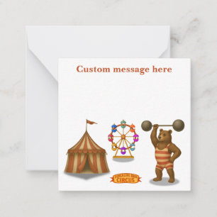 Circus strong-bear. Add your own message. Card