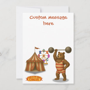 Circus strong-bear. Add your own message. Thank You Card