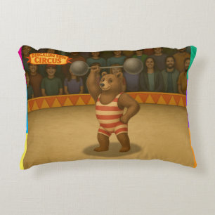 Circus strong-bear decorative cushion