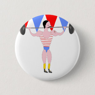 Circus Strong Man Circus Theme Party 6 Cm Round Badge