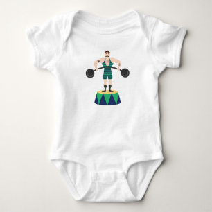 Circus Strongman Baby Bodysuit