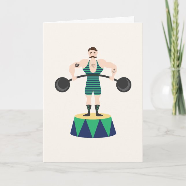 Circus Strongman Card (Front)