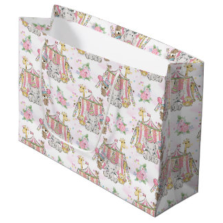 Circus Tent Baby Elephant Large Gift Bag