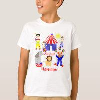 Circus Tent Cartoon Clowns & Animals Personalised