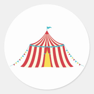 Circus Tent Classic Round Sticker