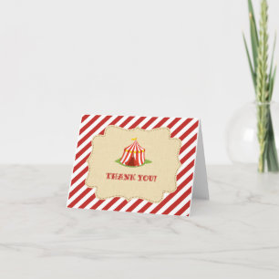 Circus Thank You Card Rustic