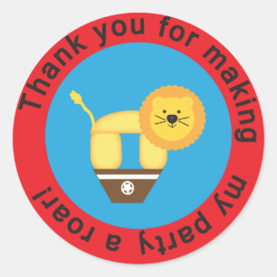 Circus Thank You Stickers