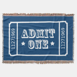 Circus Theatre Movie Ticket Admit One Throw Blanket