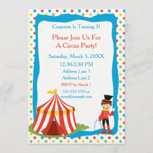 Circus Theme   Circus Tent   Circus Party Invitation