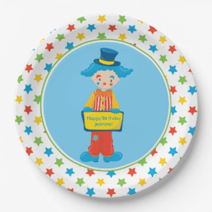 Circus Theme   Clown   Personalised Paper Plate