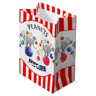 Circus Theme Elephant Birthday Party Medium Gift Bag