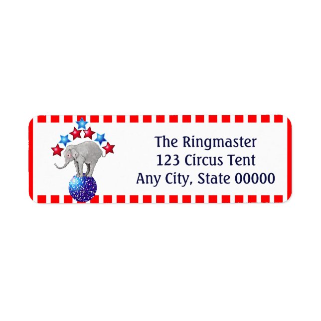Circus Theme Elephant Carnival Stripe (Front)