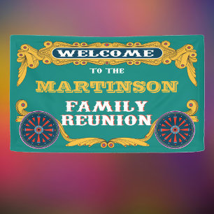 Circus Theme Family Reunion Welcome Banner
