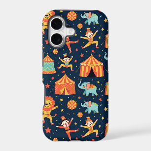 Circus theme on blue