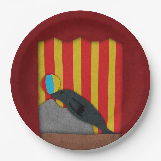 Circus Themed Birthday Party Plate (Front)