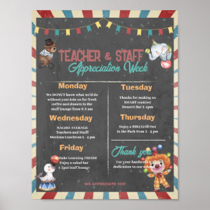 Circus Themed Teacher Appreciation Week Poster